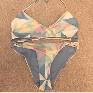 Mara Hoffman geometric bikini